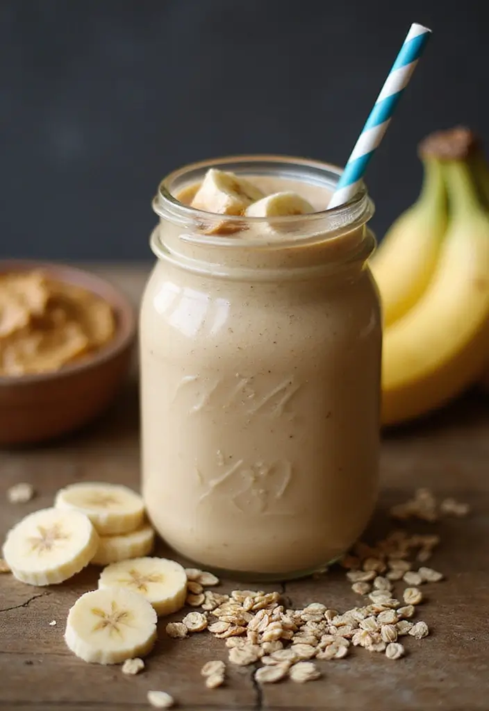 25 Simple Gluten-Free Breakfasts to Start Strong - 7. Peanut Butter Banana Oat Smoothie