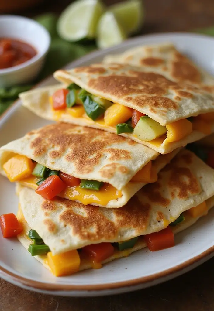 26 Easy Gluten-Free Weeknight Dinner Recipes - 20. Vegetable and Cheese Quesadillas