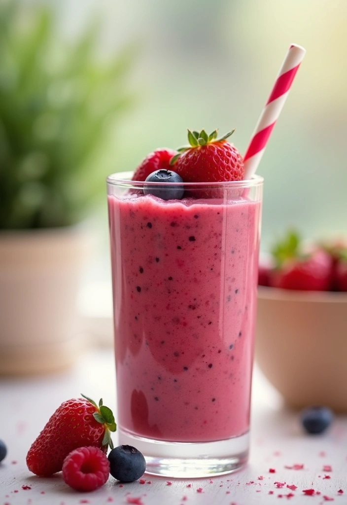 26 Gluten-Free Breakfasts for Family Sundays - 15. Berry Smoothie