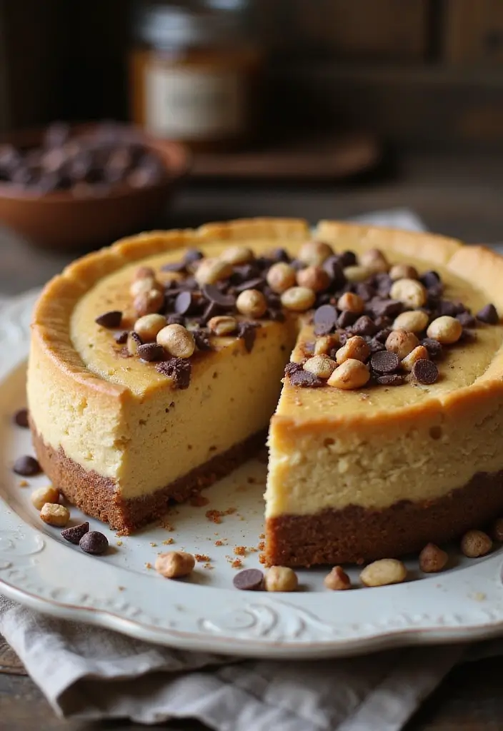 26 Gluten-Free Cheesecake Recipes to Impress - 14. Hazelnut Chocolate Chip Gluten-Free Cheesecake