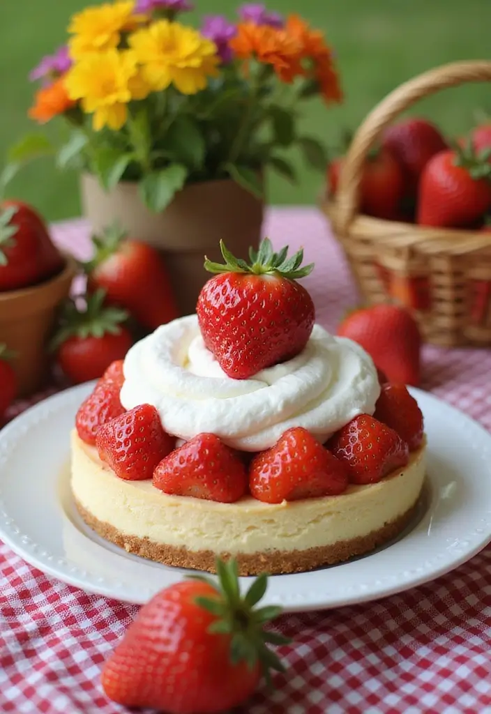 26 Gluten-Free Cheesecake Recipes to Impress - 16. Strawberry Shortcake Gluten-Free Cheesecake