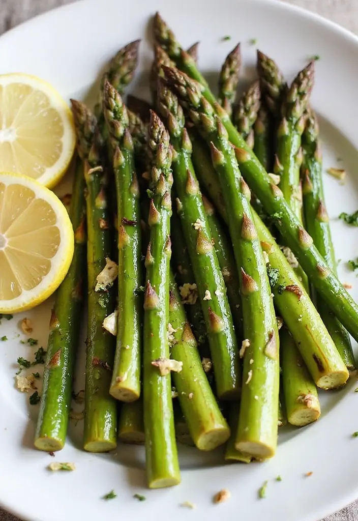26 Gluten-Free Clean Eating Recipes - 16. Garlic Lemon Roasted Asparagus