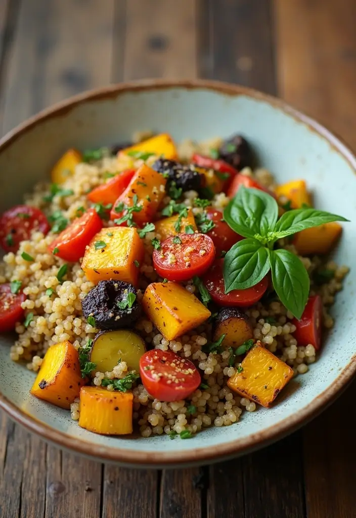26 Gluten-Free Clean Eating Recipes - 7. Roasted Vegetable Quinoa Bowl