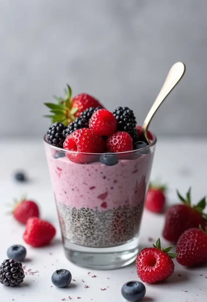 26 Gluten-Free Clean Eating Recipes - 8. Berry Chia Seed Pudding