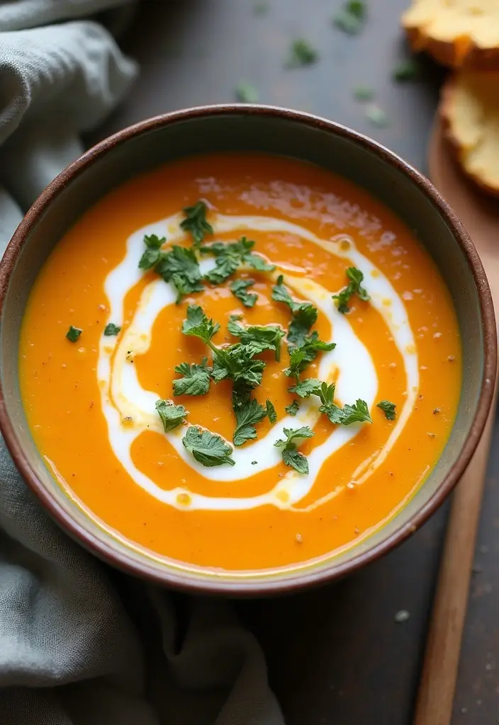 26 Gluten-Free Detox Soups for Cleansing - 2. Creamy Sweet Potato Ginger Soup