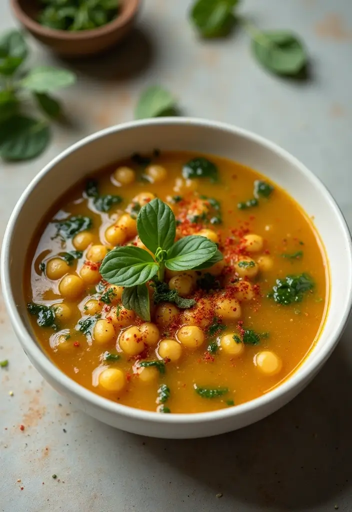 26 Gluten-Free Detox Soups for Cleansing - 20. Chickpea and Spinach Soup