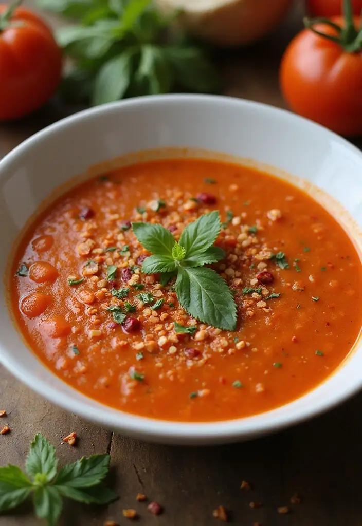 26 Gluten-Free Detox Soups for Cleansing - 25. Spicy Tomato Soup
