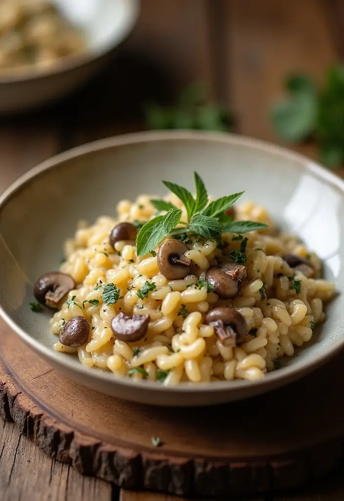 26 Gluten-Free Family Dinner Ideas on a Budget - 13. Creamy Gluten-Free Mushroom Risotto