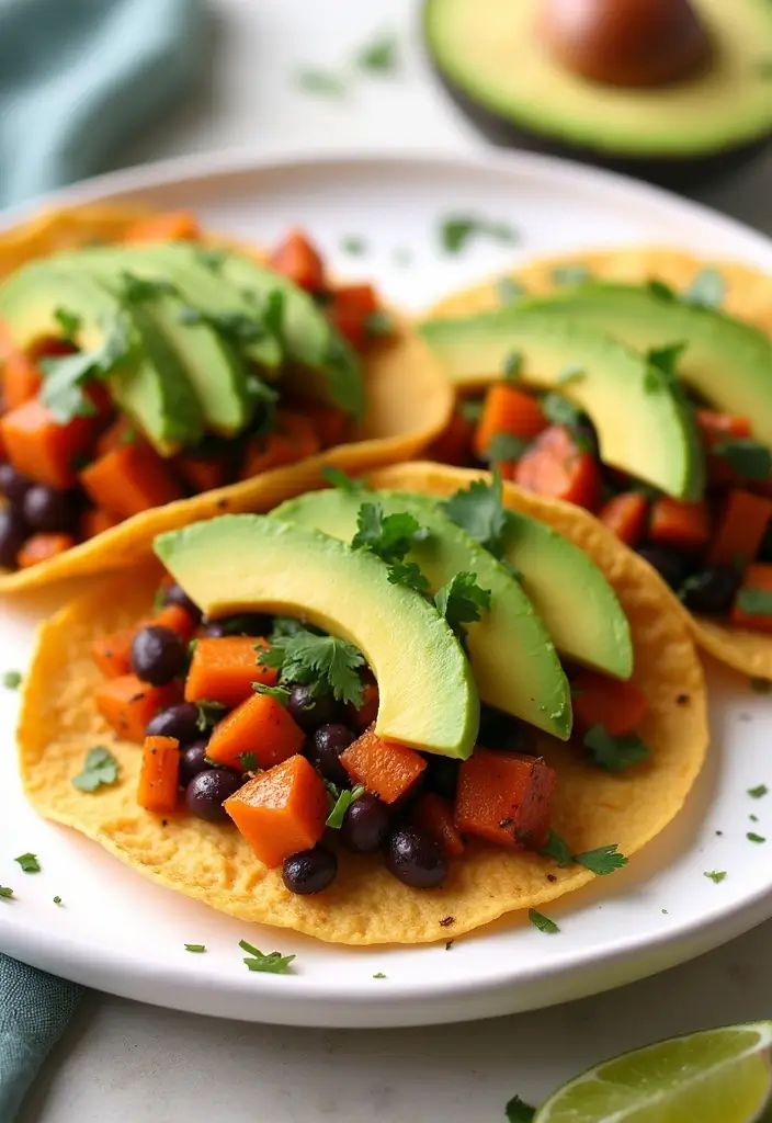 26 Gluten-Free Family Dinner Ideas on a Budget - 16. Gluten-Free Sweet Potato and Black Bean Tacos