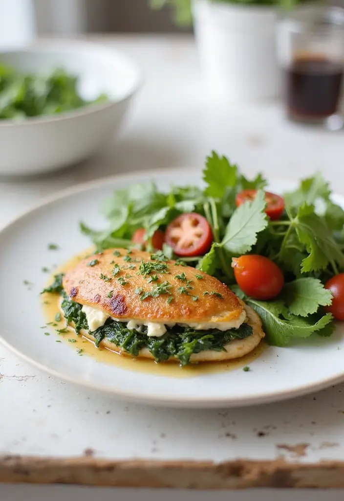 26 Gluten-Free Family Dinner Ideas on a Budget - 22. Gluten-Free Spinach and Feta Stuffed Chicken