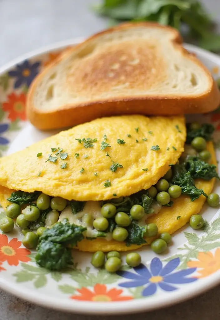 26 Gluten-Free High-Protein Breakfast Ideas for Athletes - 13. Edamame and Spinach Omelette