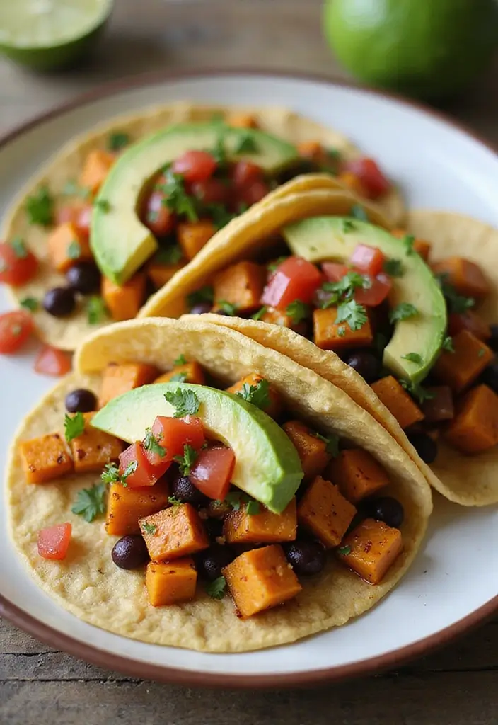 26 Gluten-Free High-Protein Breakfast Ideas for Athletes - 24. Sweet Potato and Black Bean Tacos