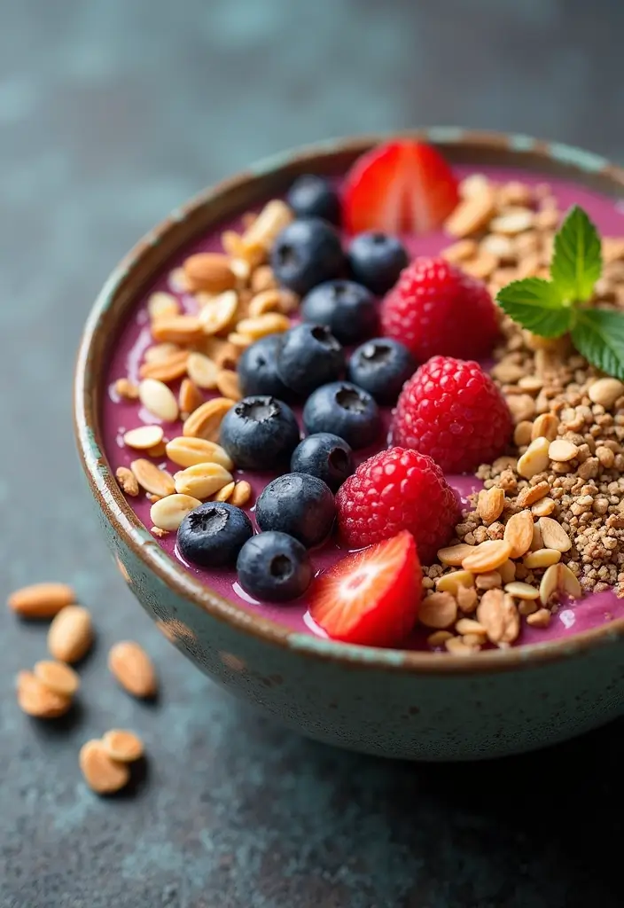 26 Gluten-Free High-Protein Breakfast Ideas for Athletes - 7. Smoothie Bowl