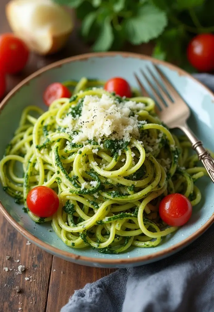 26 Gluten-Free Lunches Under 20 Minutes - 1. Zucchini Noodles with Pesto