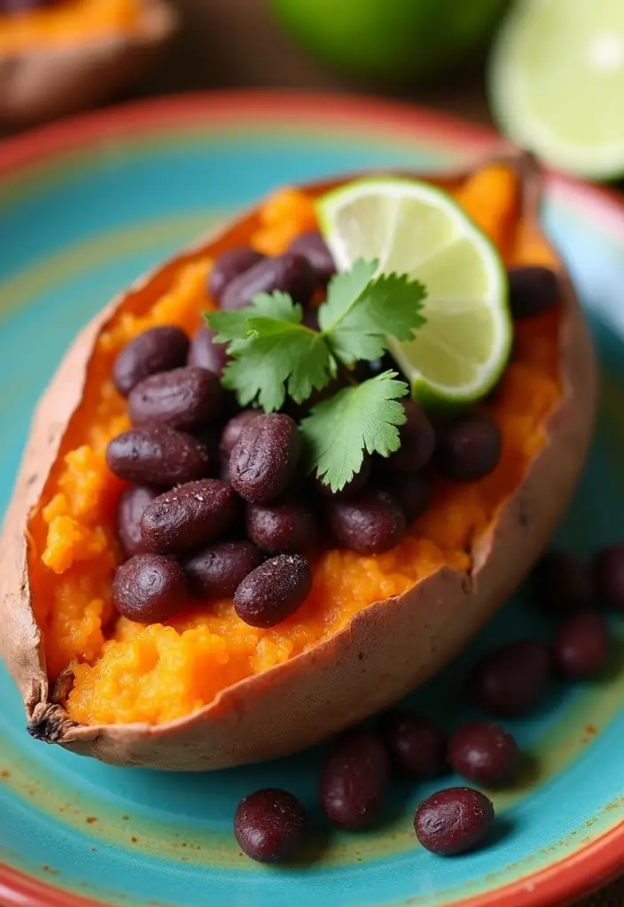 26 Gluten-Free Lunches Under 20 Minutes - 13. Baked Sweet Potato with Black Beans
