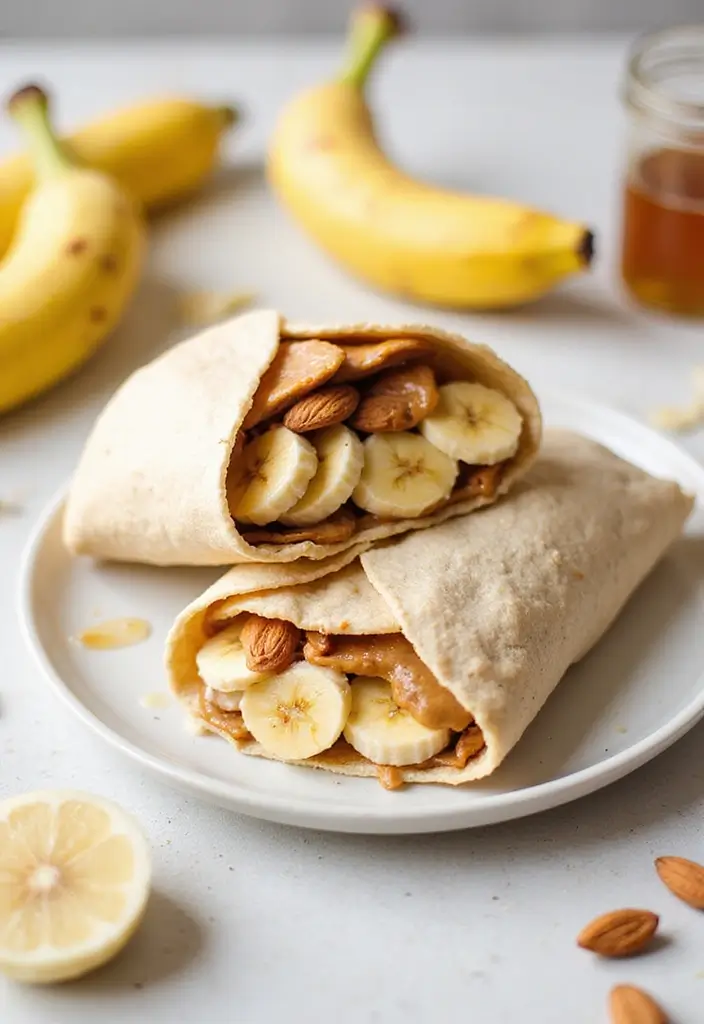 26 Gluten-Free Lunches Under 20 Minutes - 14. Almond Butter Banana Wraps