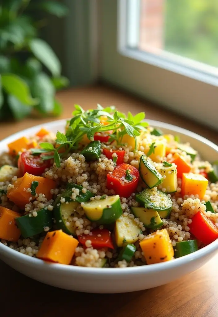 26 Gluten-Free Lunches Under 20 Minutes - 15. Roasted Vegetable Quinoa Salad