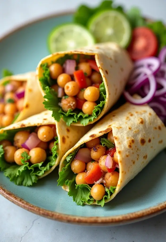 26 Gluten-Free Lunches Under 20 Minutes - 17. Chickpea Salad Wraps