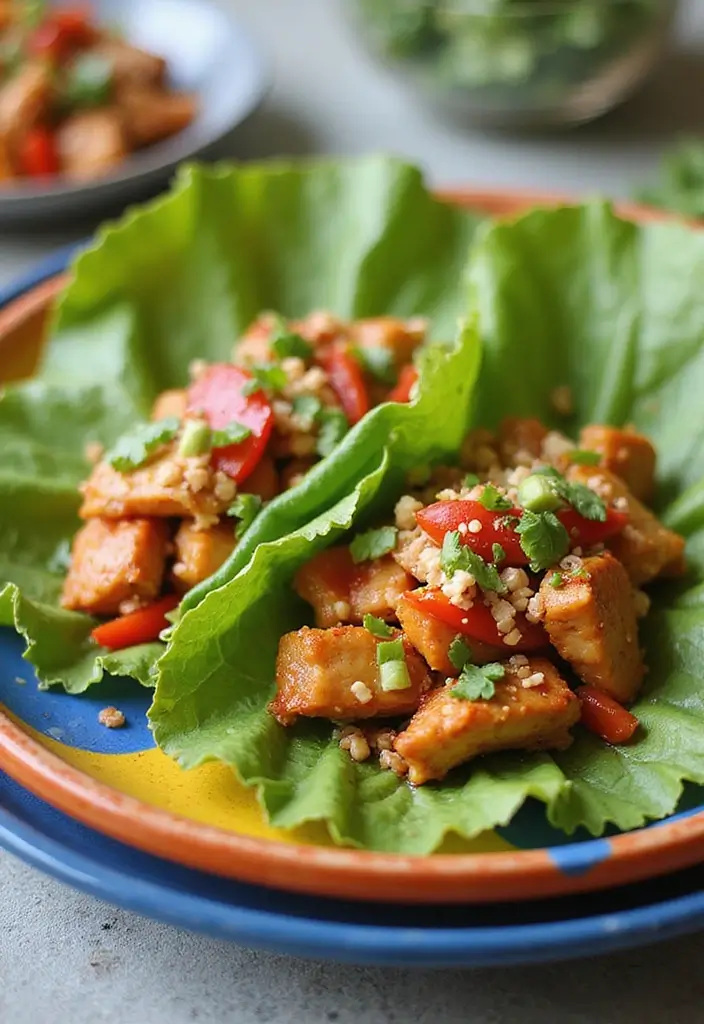 26 Gluten-Free Lunches Under 20 Minutes - 21. Thai Chicken Lettuce Wraps