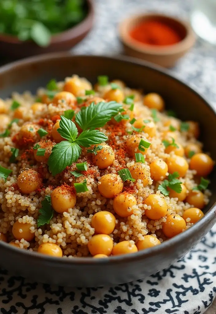 26 Gluten-Free Lunches Under 20 Minutes - 7. Savory Chickpea Quinoa Bowls