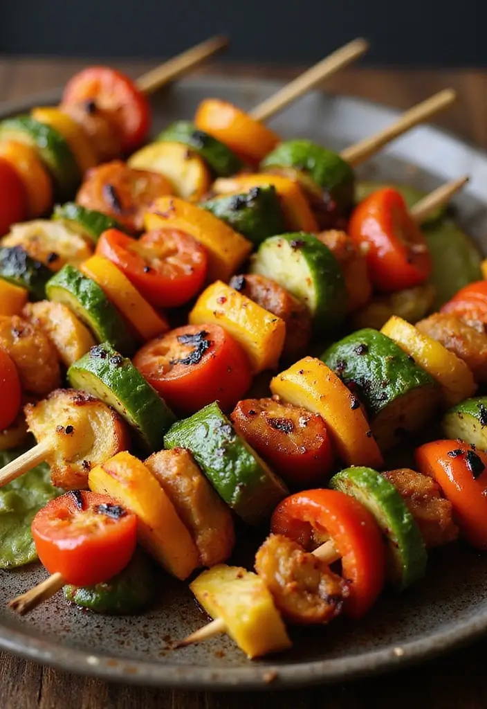 26 Gluten-Free Recipes for Romantic Dinners - 10. Grilled Vegetable Skewers