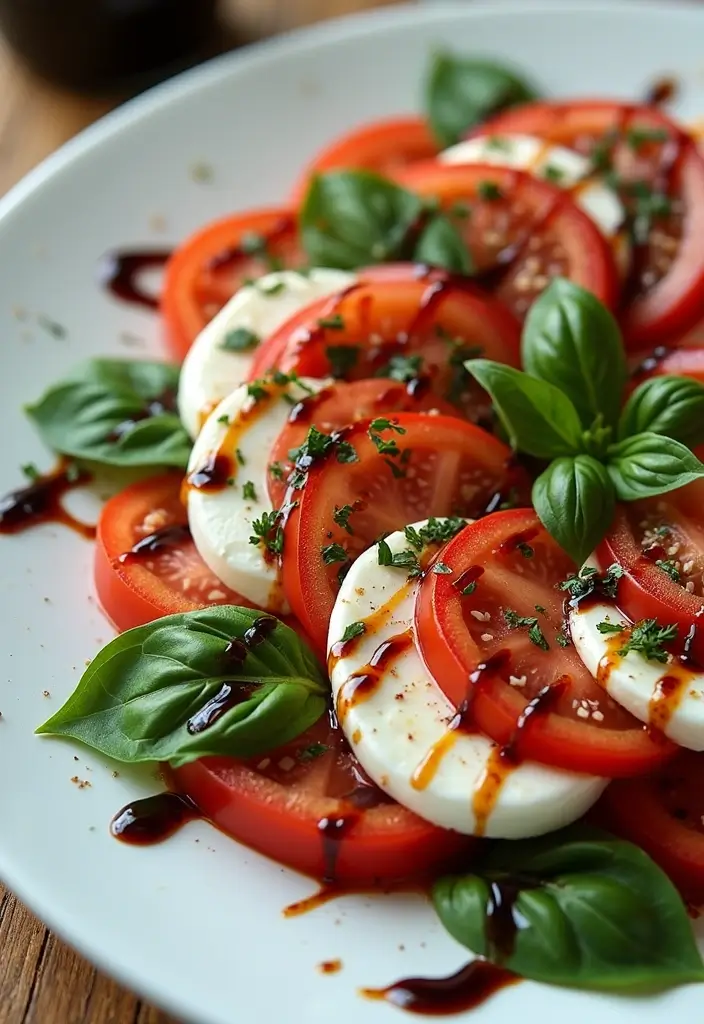 26 Gluten-Free Recipes for Romantic Dinners - 12. Caprese Salad with Balsamic Reduction