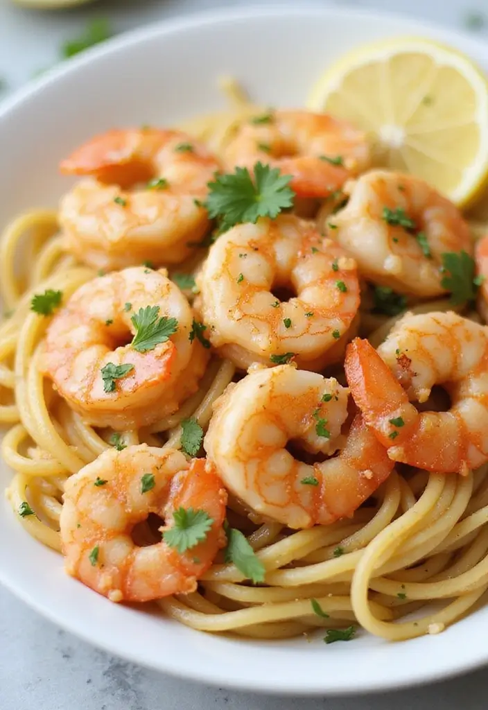 26 Gluten-Free Recipes for Romantic Dinners - 18. Lemon Garlic Shrimp Pasta