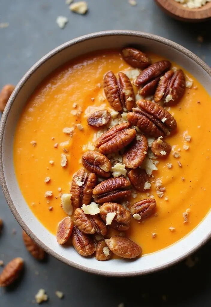 26 Gluten-Free Smoothie Bowls That Look Like Art - 17. Sweet Potato Bowl