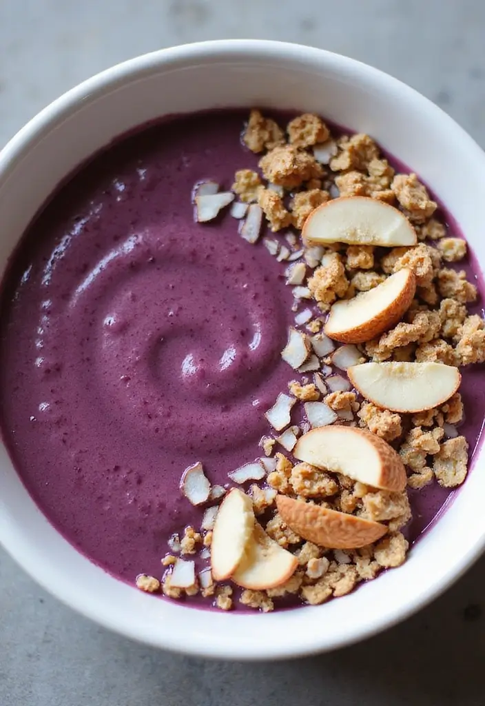 26 Gluten-Free Smoothie Bowls That Look Like Art - 5. Nutty Acai Bowl