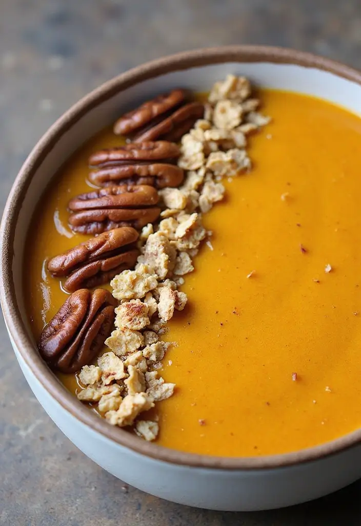 26 Gluten-Free Smoothie Bowls That Look Like Art - 9. Pumpkin Spice Bowl