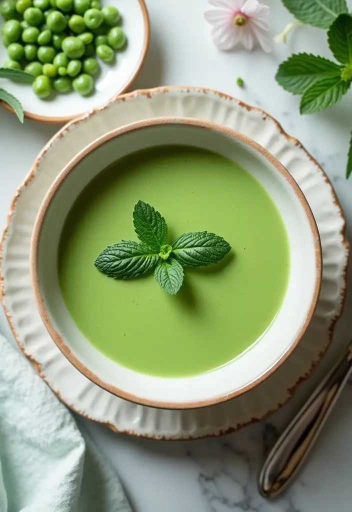 26 Gluten-Free Soups and Stews for Cozy Nights - 20. Pea and Mint Soup