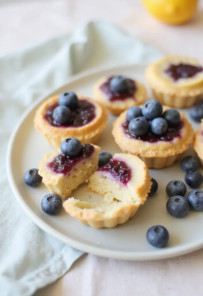 26 Gluten-Free Valentine’s Desserts for Loved Ones - 11. Lemon Blueberry Mini Tarts