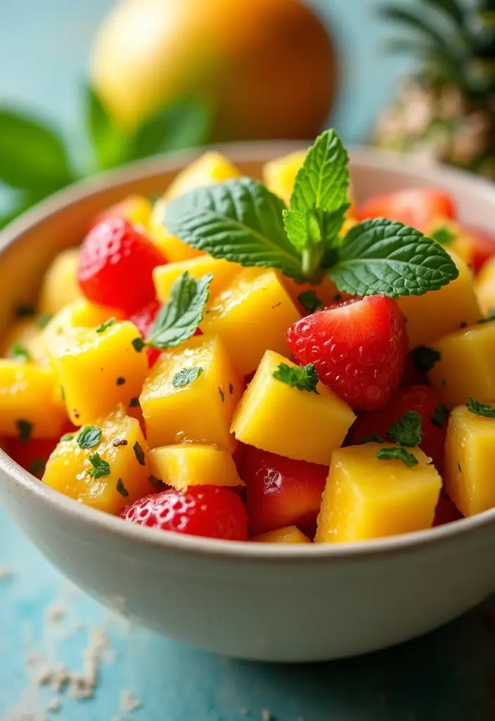 26 Gluten-Free Valentine’s Desserts for Loved Ones - 17. Tropical Fruit Salad with Lime Dressing