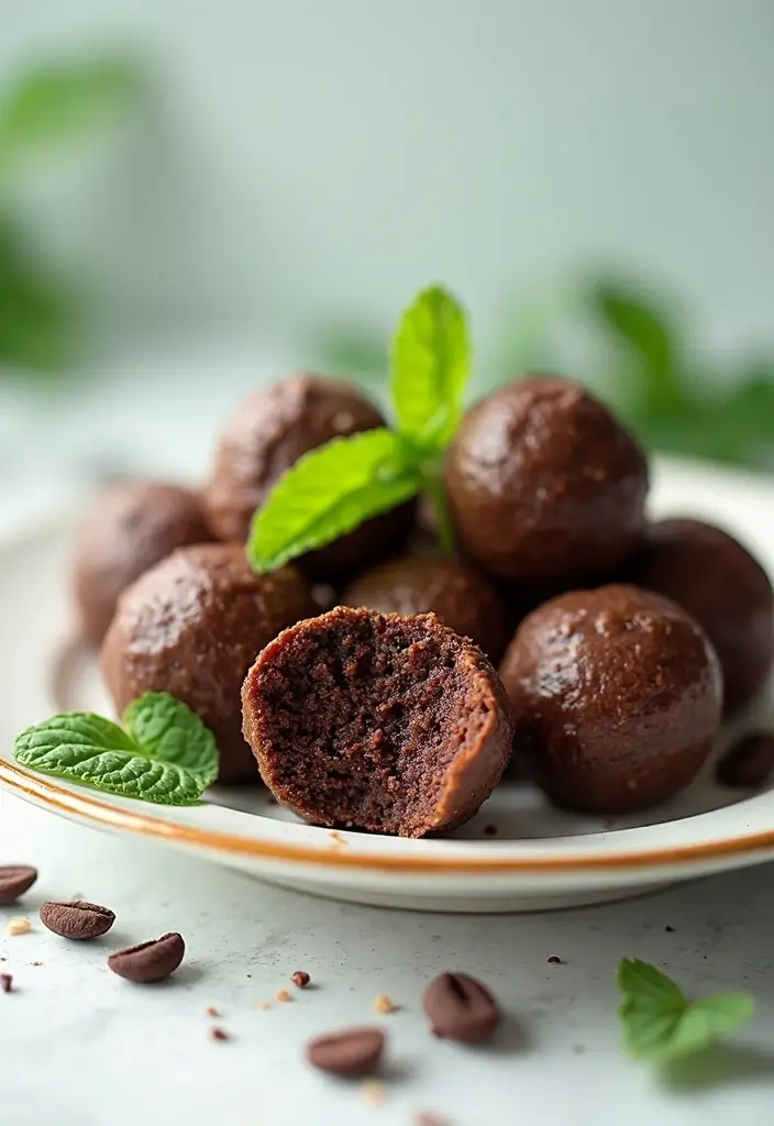 26 Gluten-Free Valentine’s Desserts for Loved Ones - 22. Chocolate Mint Protein Balls