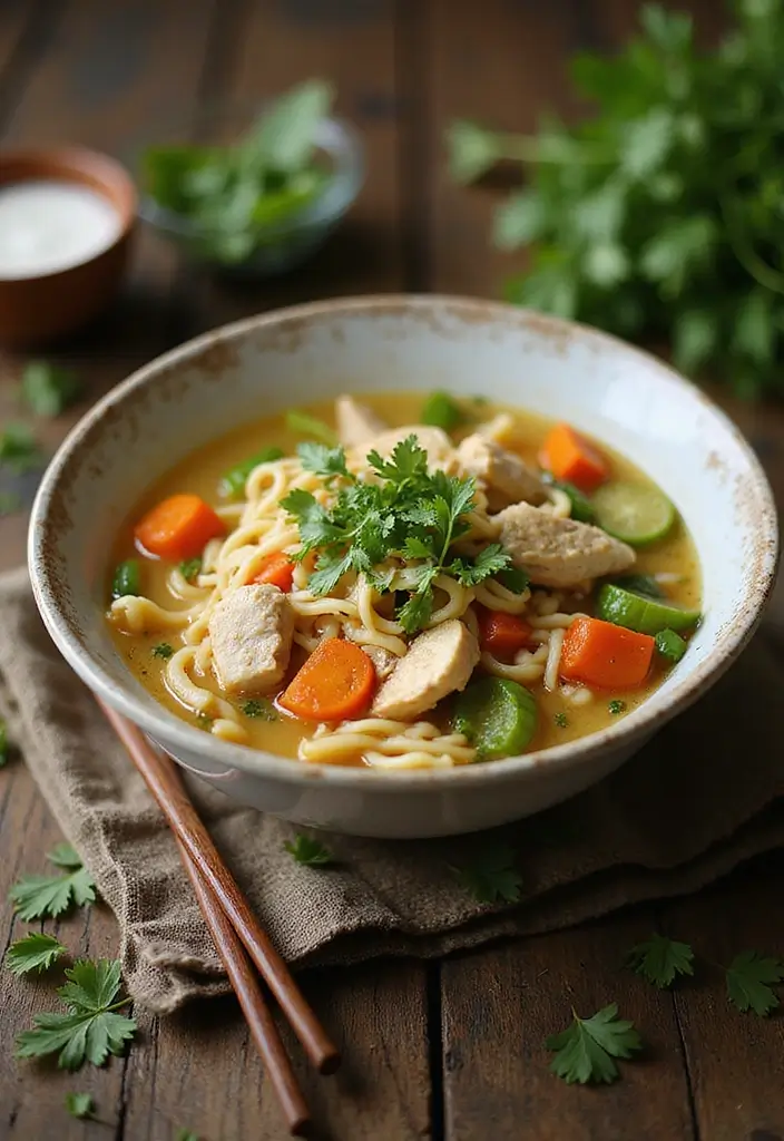 26 Gluten-Free Winter Meals for Comfort and Warmth - 13. Vegetable and Chicken Noodle Soup