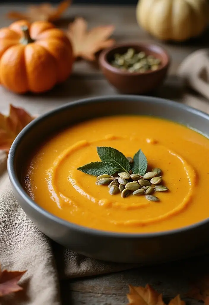 26 Gluten-Free Winter Meals for Comfort and Warmth - 24. Pumpkin and Sage Soup