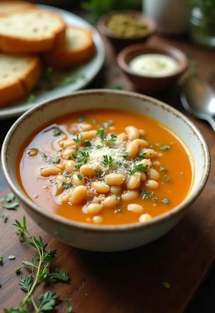 26 Gluten-Free Winter Meals for Comfort and Warmth - 25. Garlic Parmesan White Bean Soup
