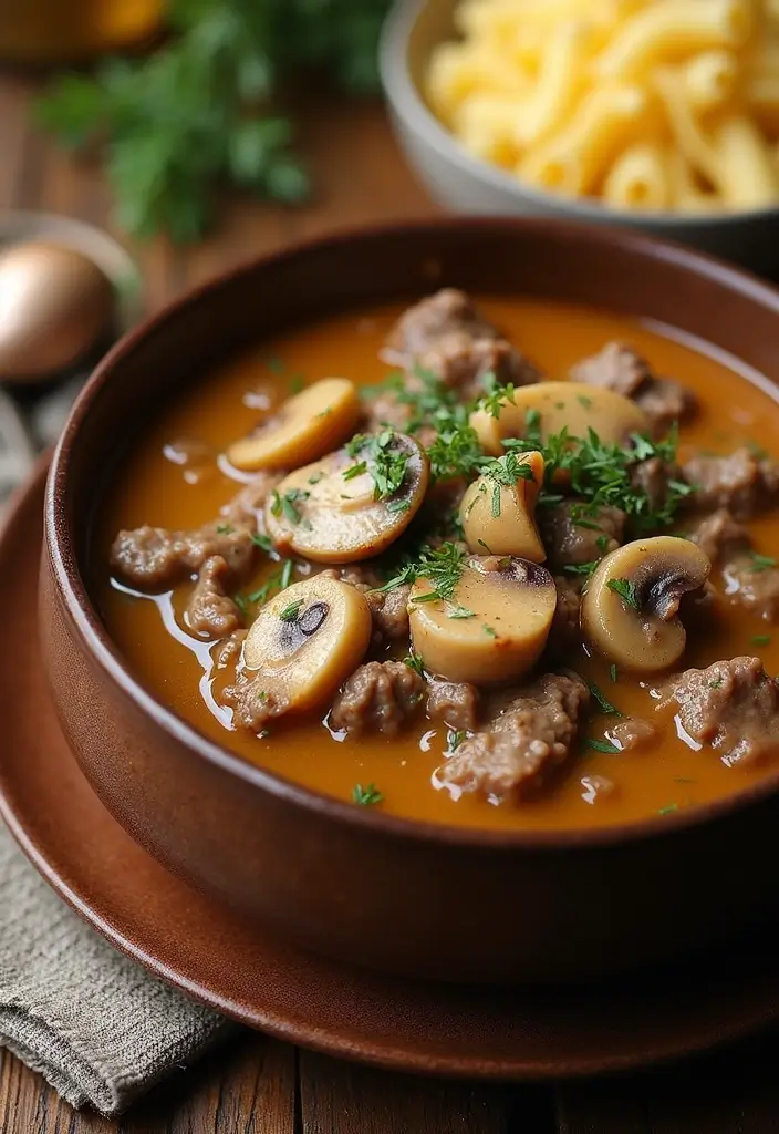 26 Gluten-Free Winter Meals for Comfort and Warmth - 26. Beef Stroganoff Soup