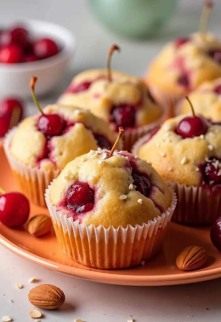 26 Moist Gluten-Free Muffins for Breakfast Bliss - 10. Cherry Almond Muffins