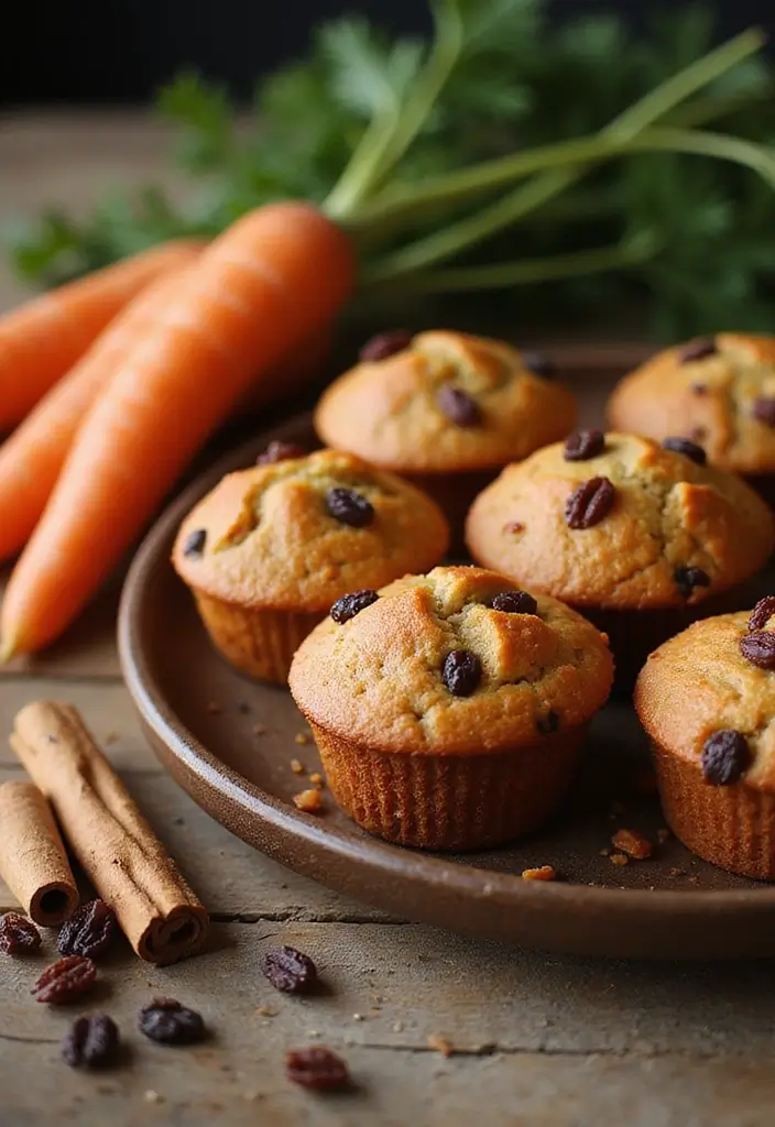26 Moist Gluten-Free Muffins for Breakfast Bliss - 11. Carrot Muffins with Raisins