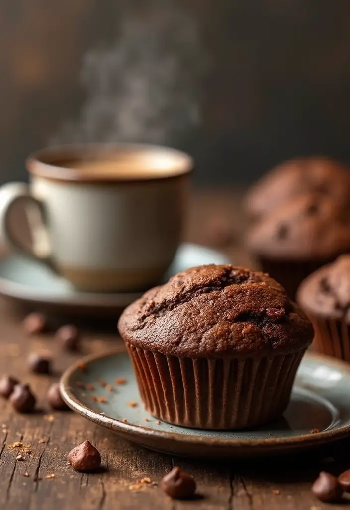 26 Moist Gluten-Free Muffins for Breakfast Bliss - 12. Mocha Muffins with Coffee