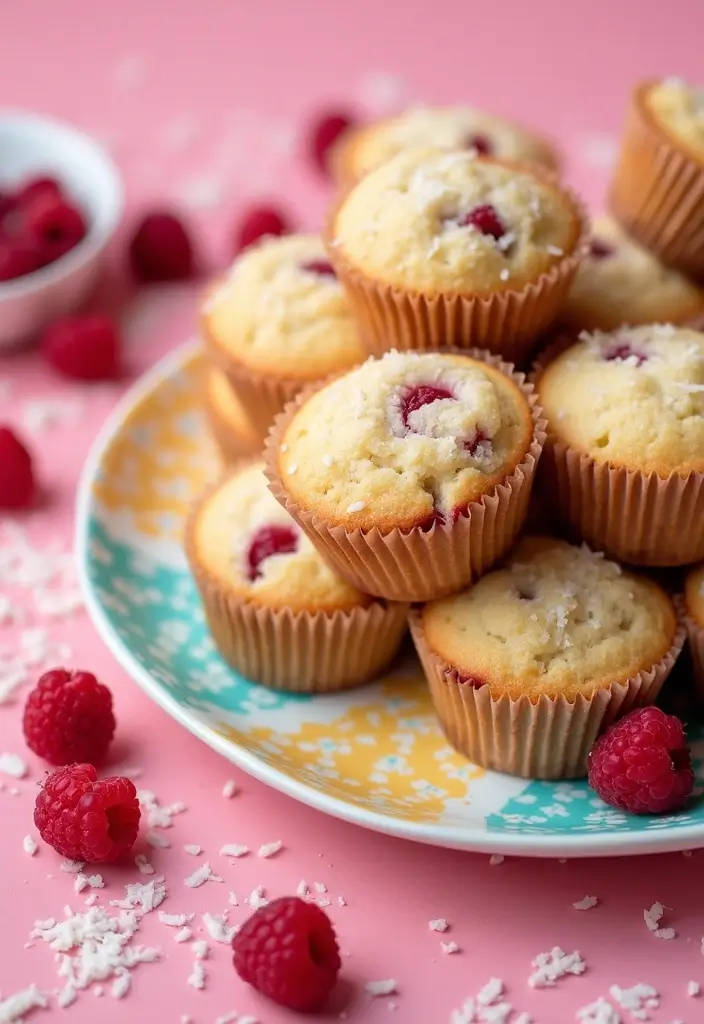 26 Moist Gluten-Free Muffins for Breakfast Bliss - 13. Raspberry Coconut Muffins