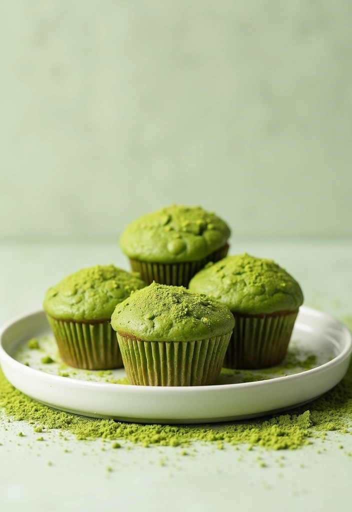 26 Moist Gluten-Free Muffins for Breakfast Bliss - 4. Matcha Green Tea Muffins