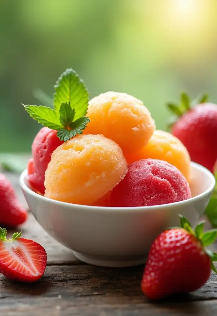 26 No-Bake Gluten-Free Desserts for Hot Days - 18. Homemade Fruit Sorbet