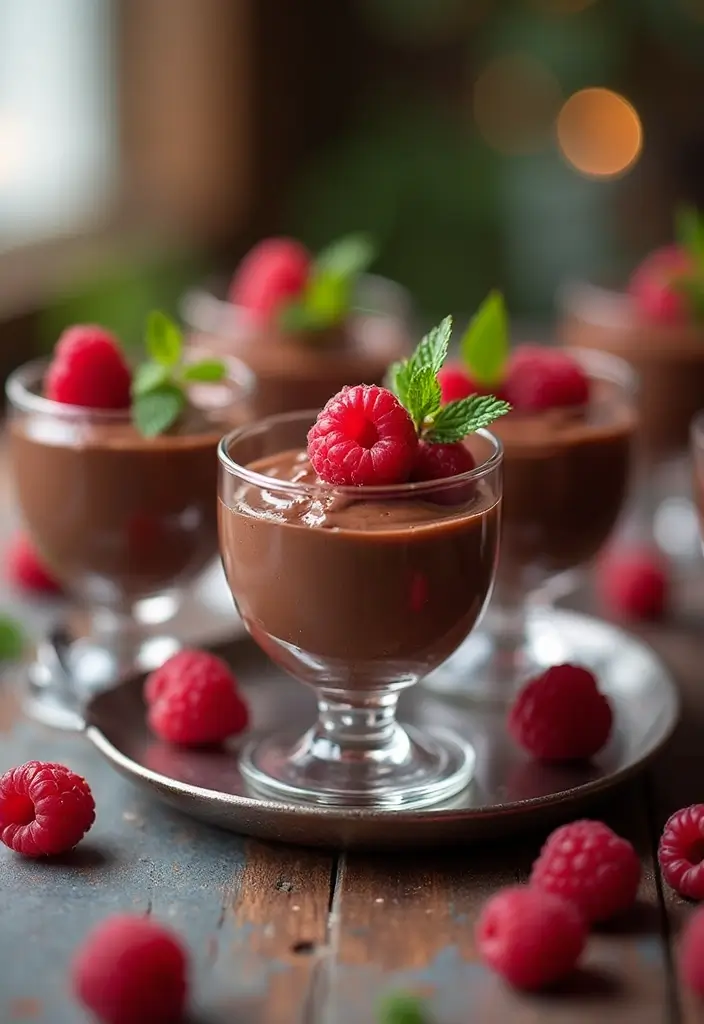 26 No-Bake Gluten-Free Desserts for Hot Days - 19. Chocolate Raspberry Mousse Cups