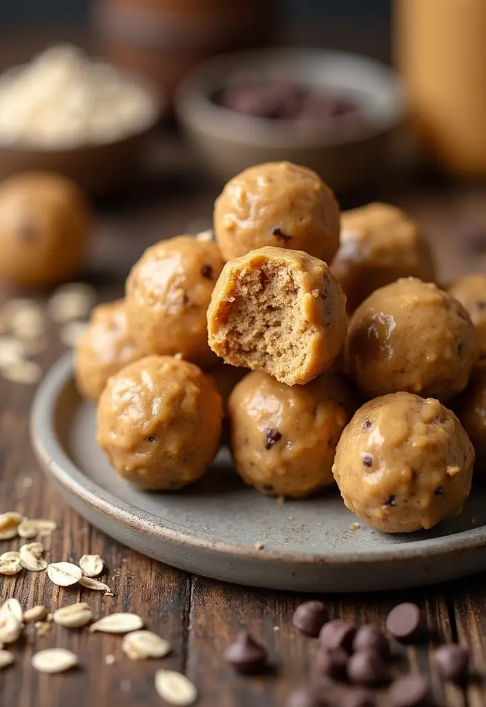 26 No-Bake Gluten-Free Desserts for Hot Days - 5. No-Bake Peanut Butter Cookie Dough Bites