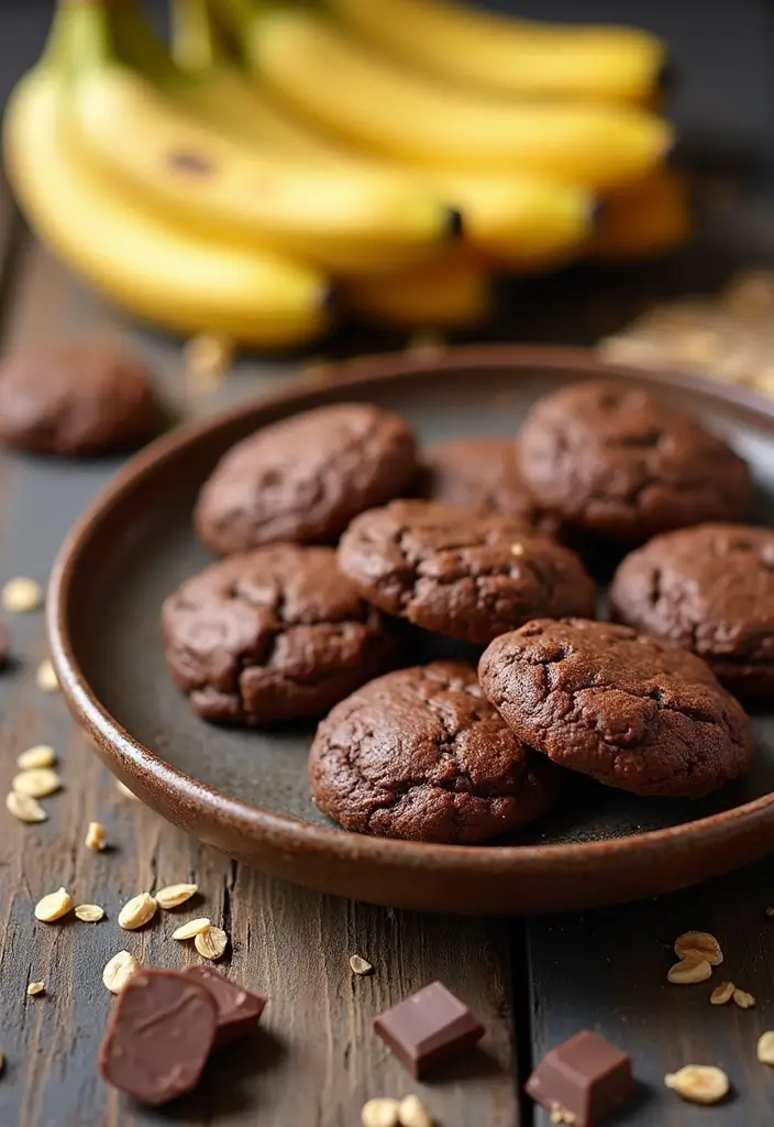26 No-Bake Gluten-Free Desserts for Hot Days - 8. Chocolate Banana Oatmeal Cookies
