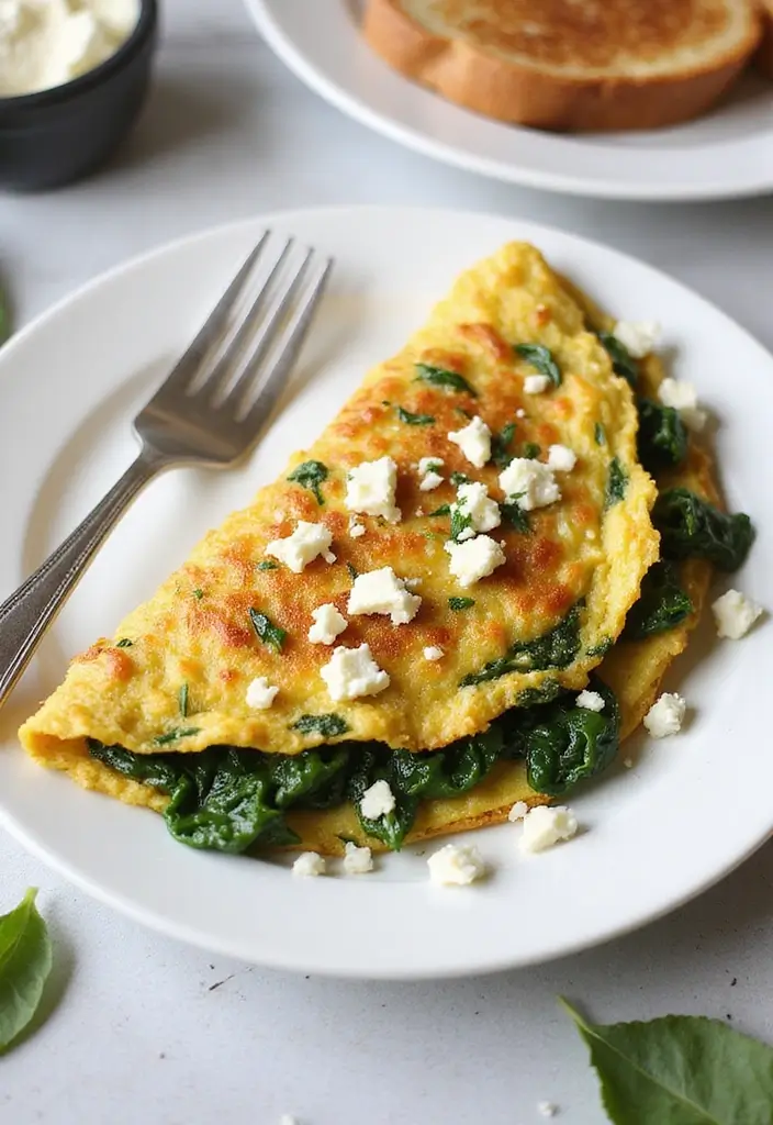 27 5-Ingredient Gluten-Free Recipes Anyone Can Make - 3. Spinach and Feta Omelette
