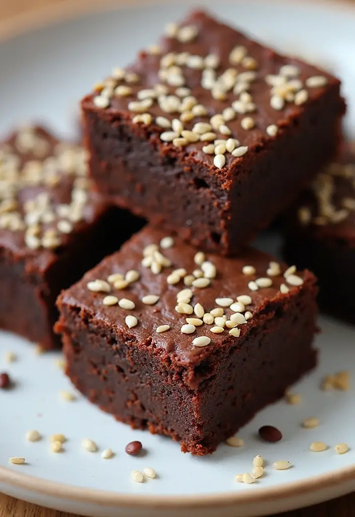 27 Best Gluten-Free Brownie Recipes Ever - 15. Sesame Seed Brownies