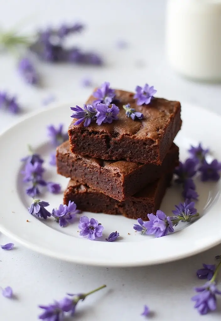 27 Best Gluten-Free Brownie Recipes Ever - 16. Lavender Chocolate Brownies
